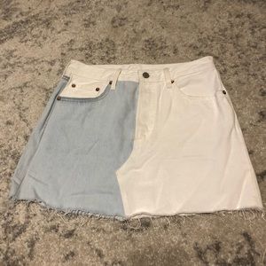 Levi color block skirt